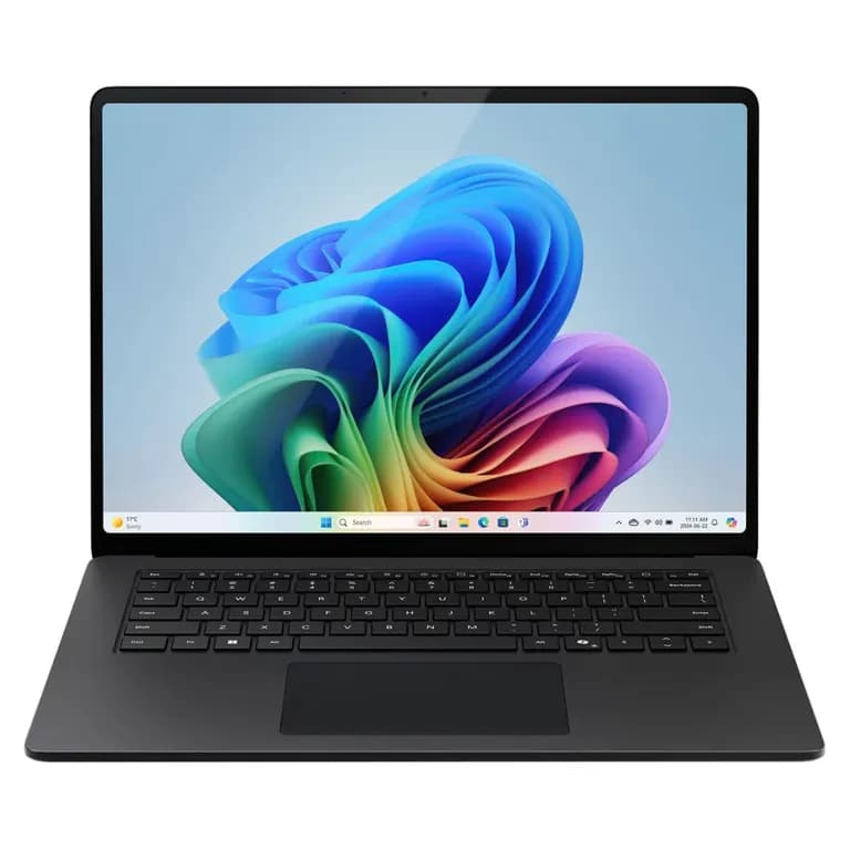 Microsoft Surface Laptop 7 — front view, platinum finish