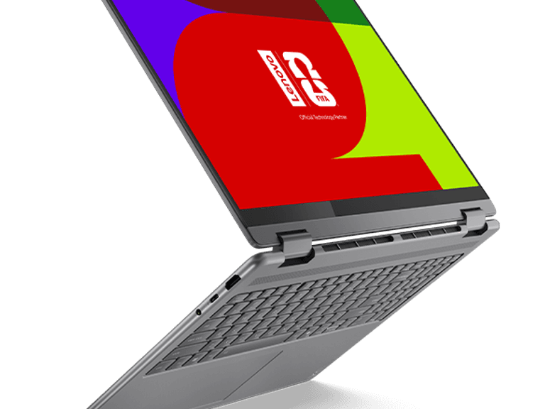 Lenovo Yoga 7i 16 Gen 10 2-in-1 — front view open in laptop mode
