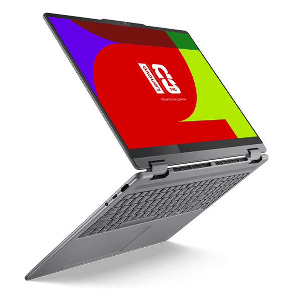 Lenovo Yoga 7i 16 Gen 10 2-in-1 — front view open in laptop mode